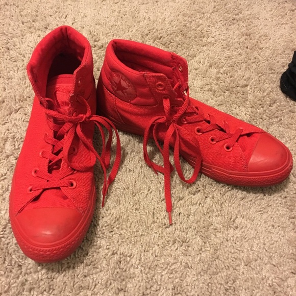 solid red converse